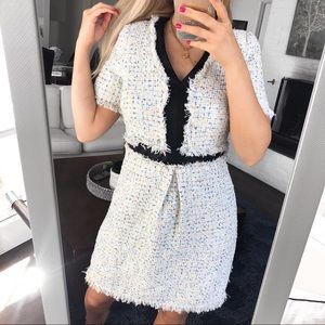 ⚪️ WALTER BAKER EARCNA DRESS IN WHITE TWEED!